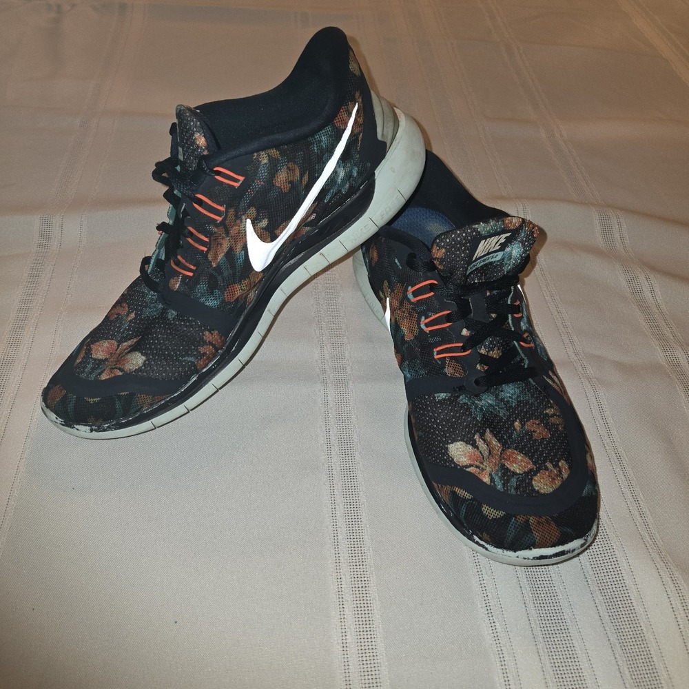 Nike Free 5.0 Photosynthesis Obsidian Teal Floral Sz 9.5 Shoes 724516-401